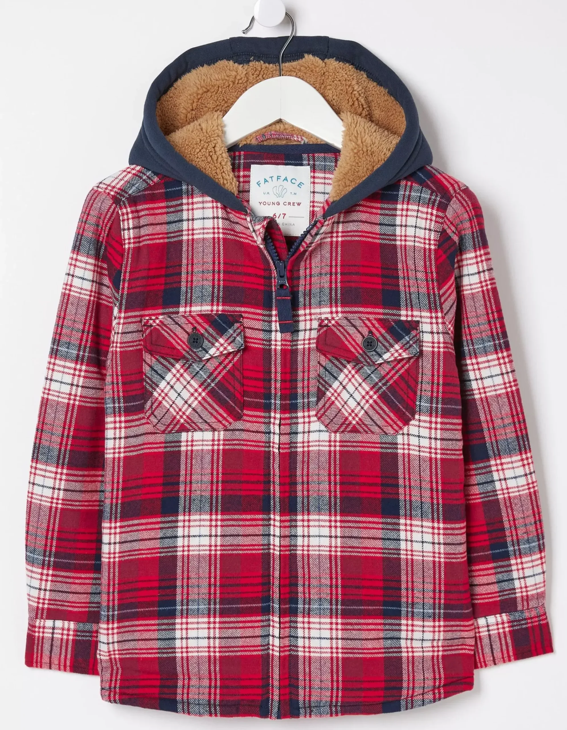 Check Hooded Shacket