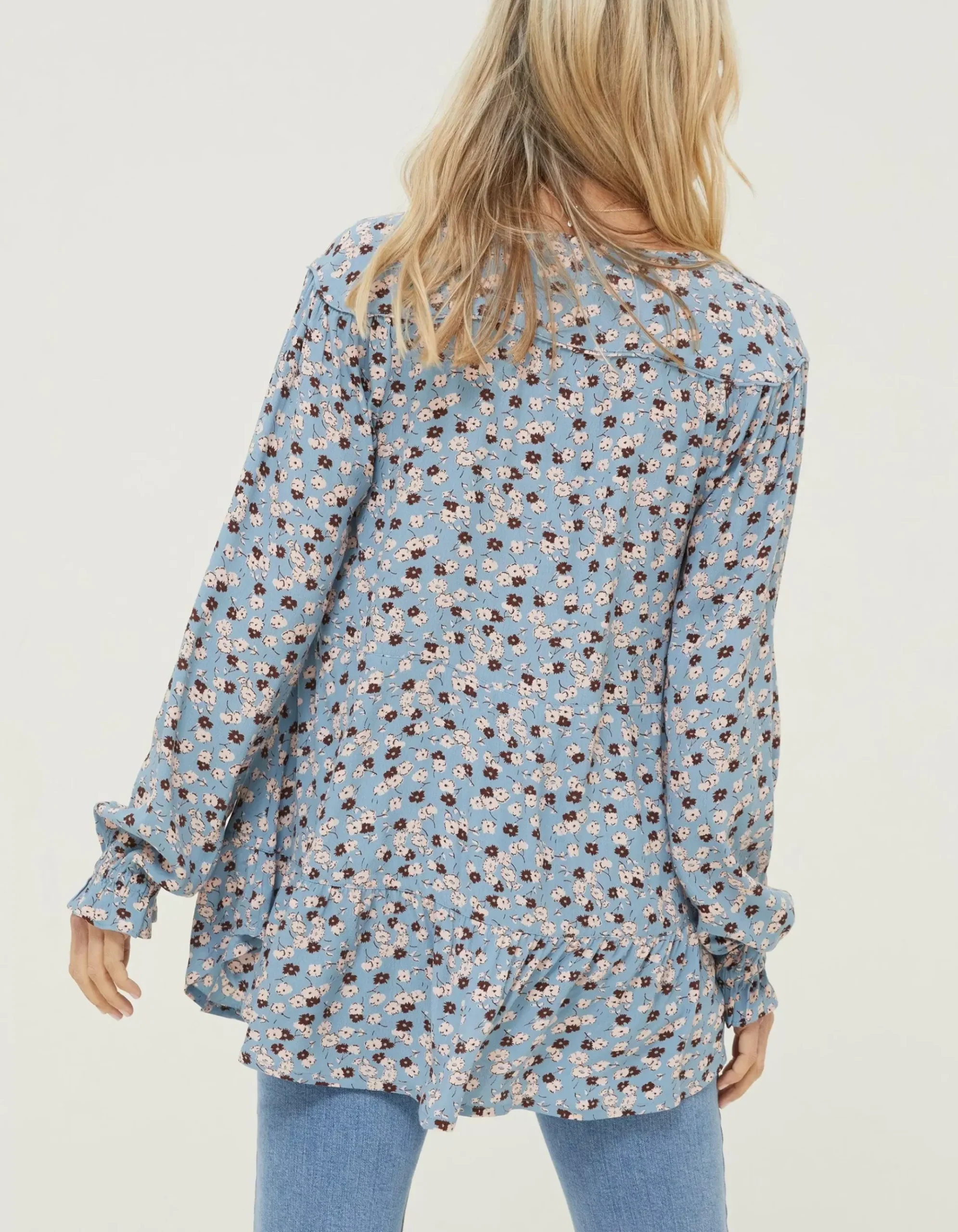 Dylan Tonal Longline Blouse