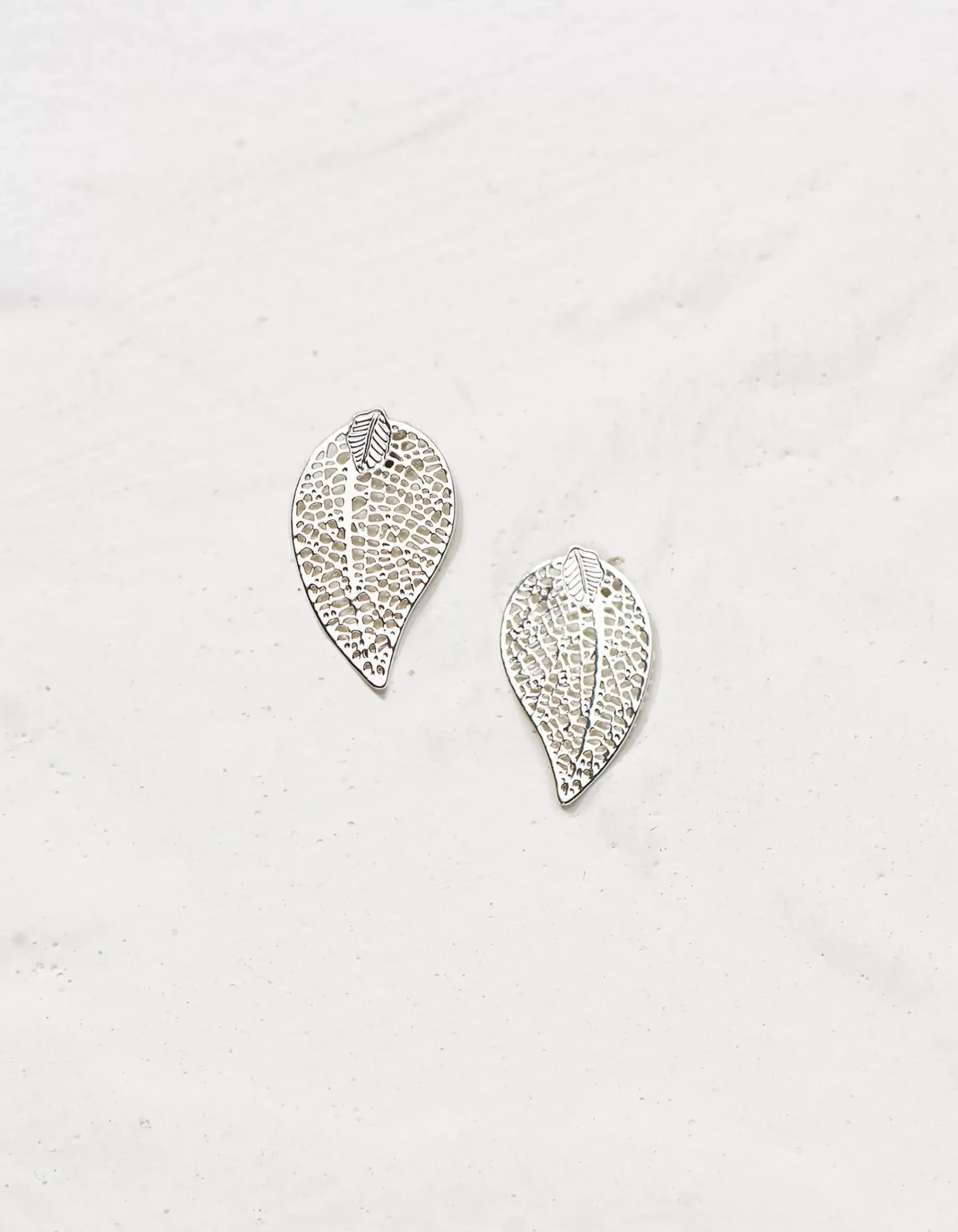 Filagree Leaf Studs