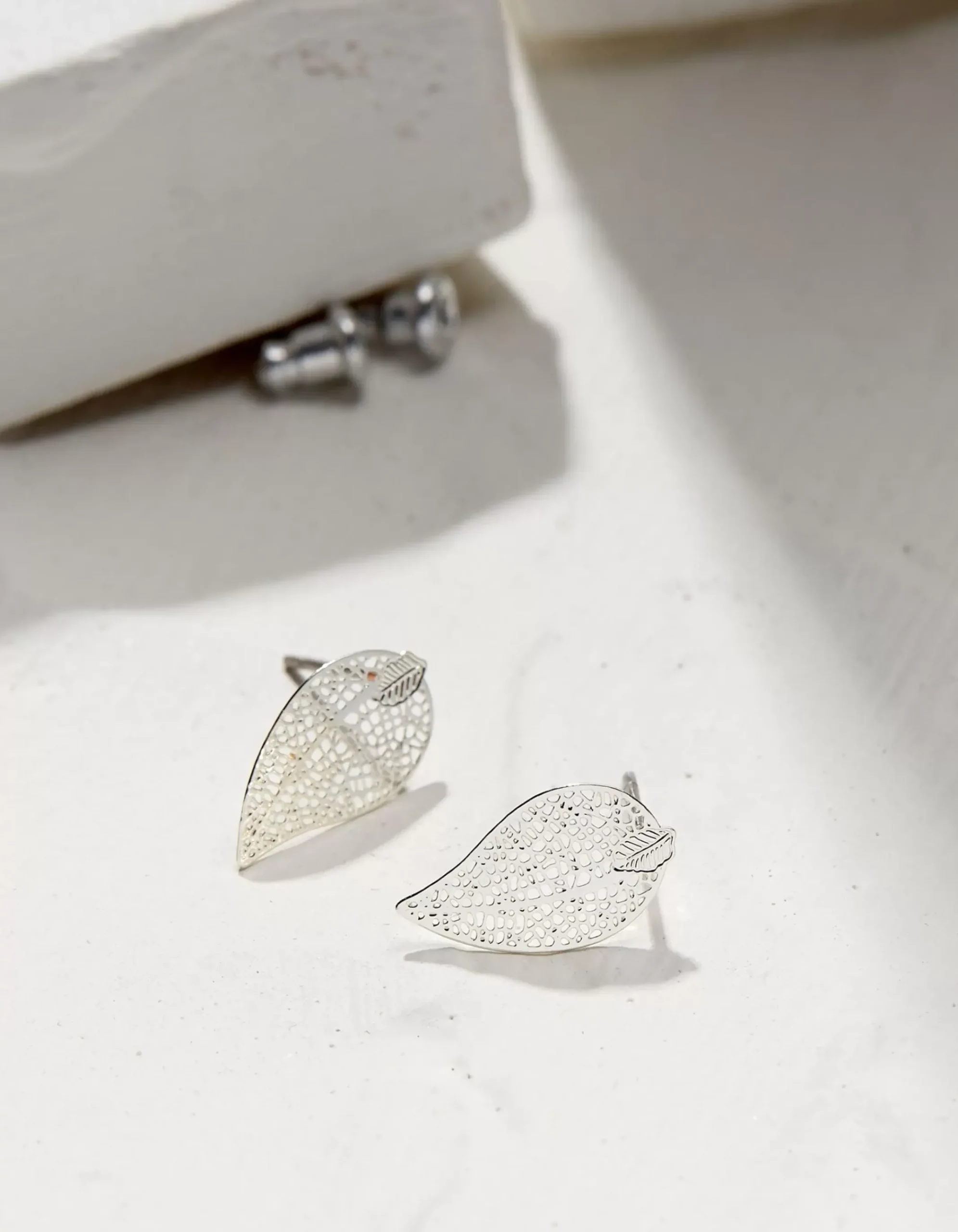 Filagree Leaf Studs