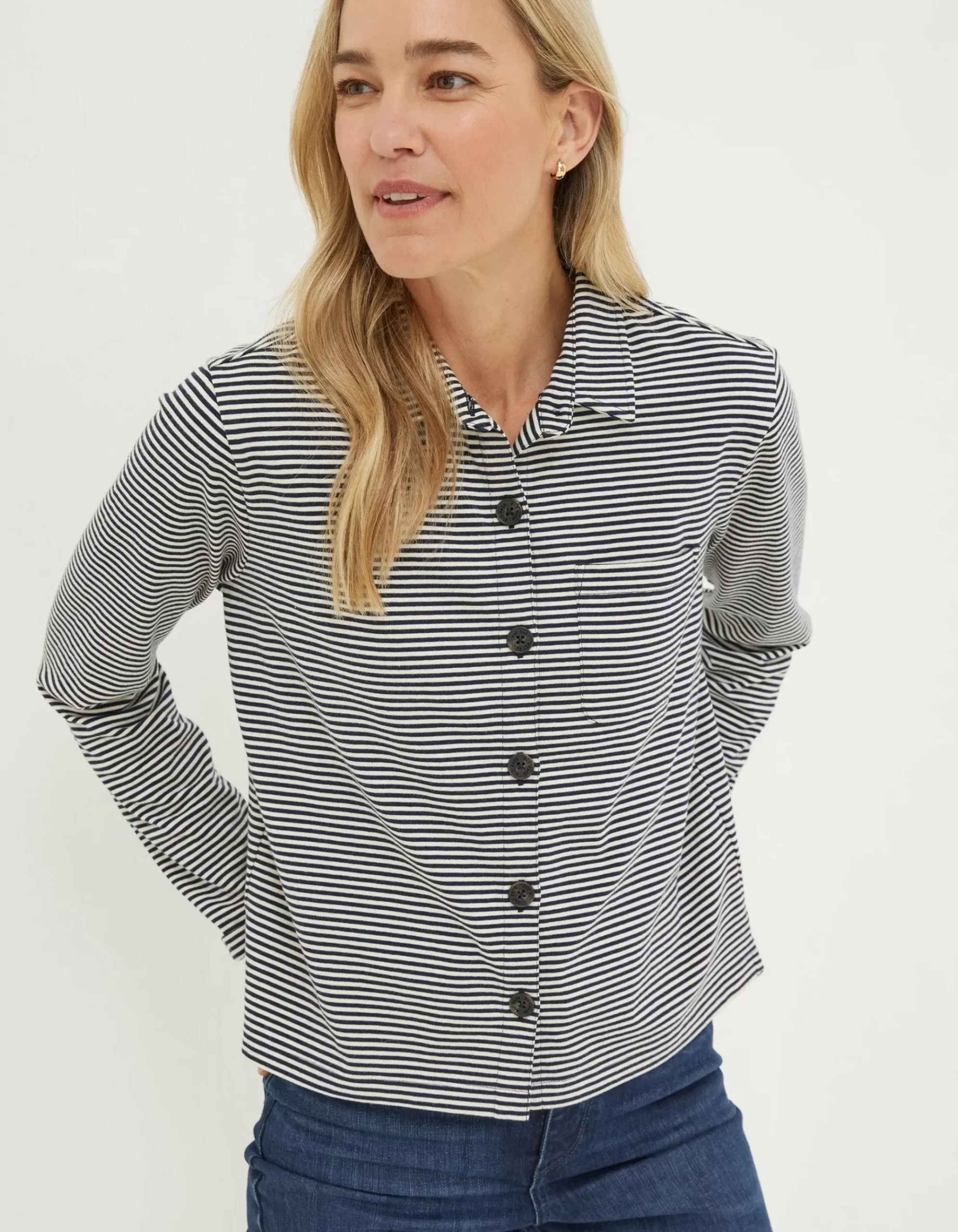 Jess Stripe Jersey Shirt