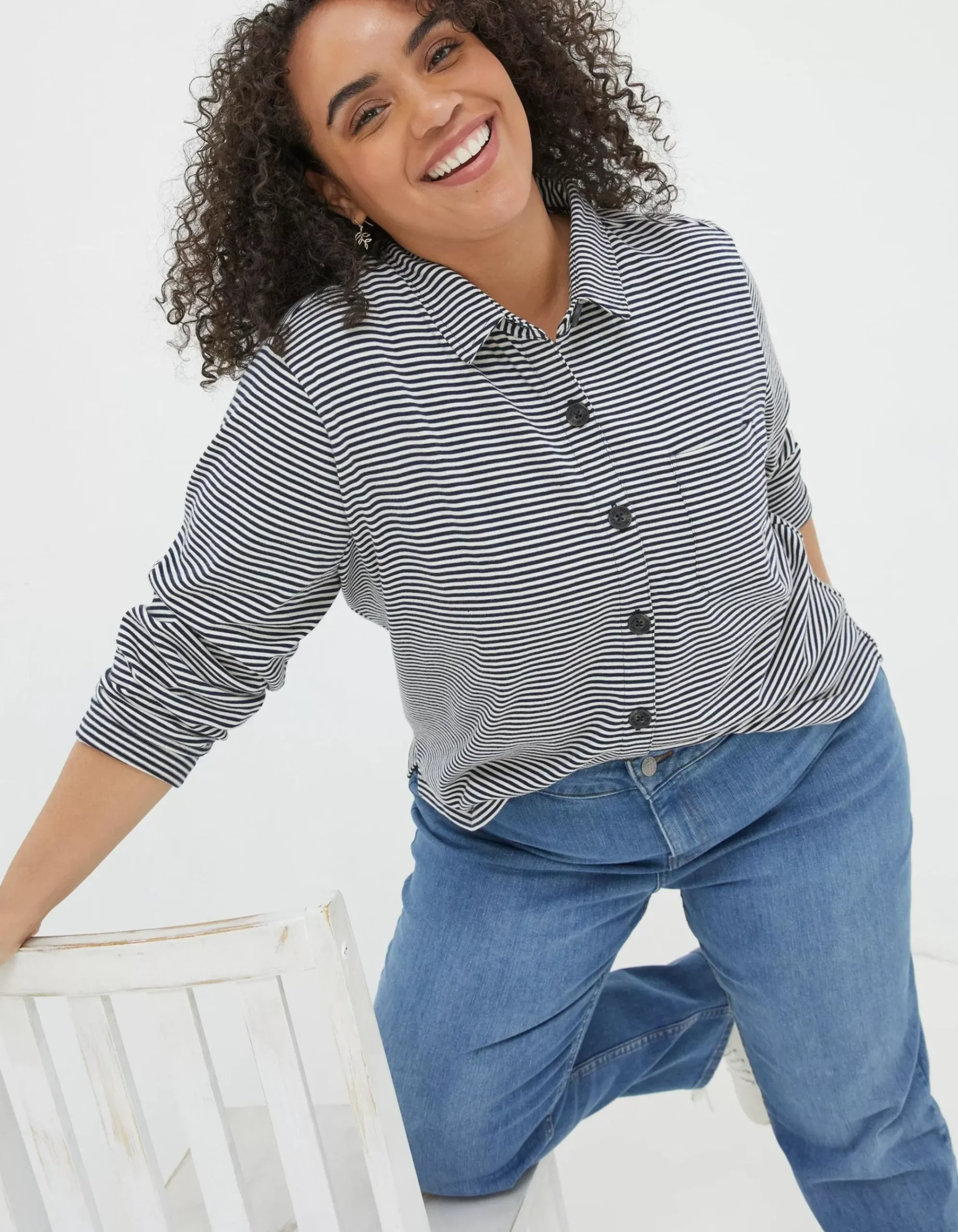 Jess Stripe Jersey Shirt