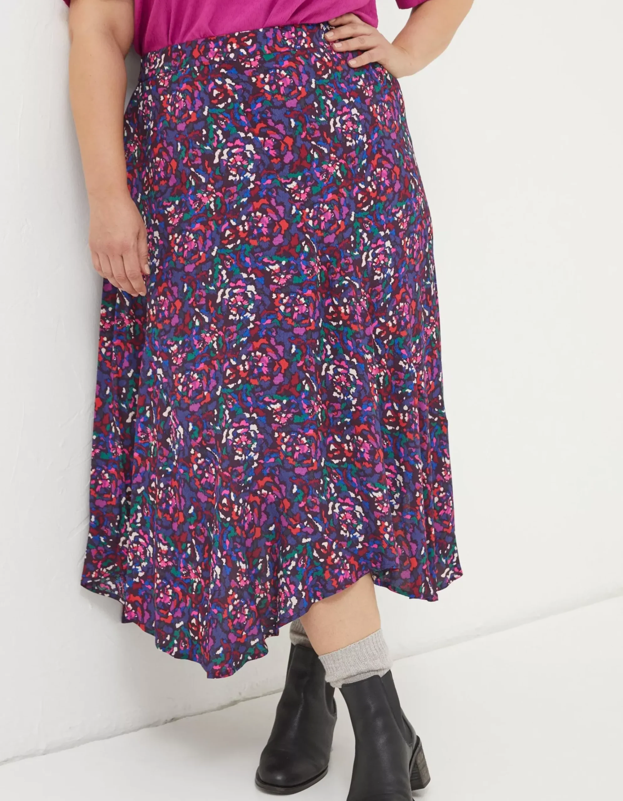 Naomi Abstract Midi Skirt