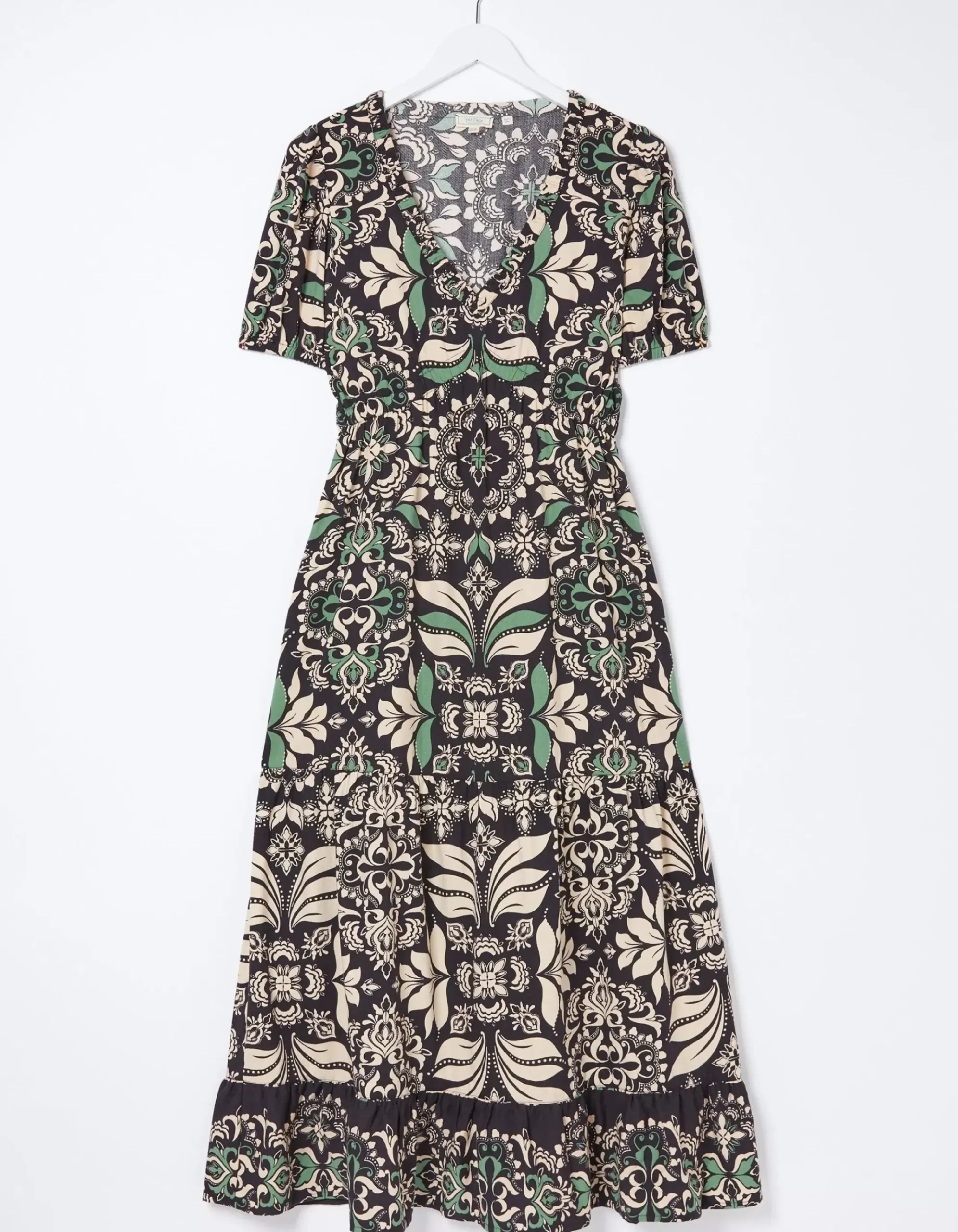 Priya Mosaic Leaf Midi Dress