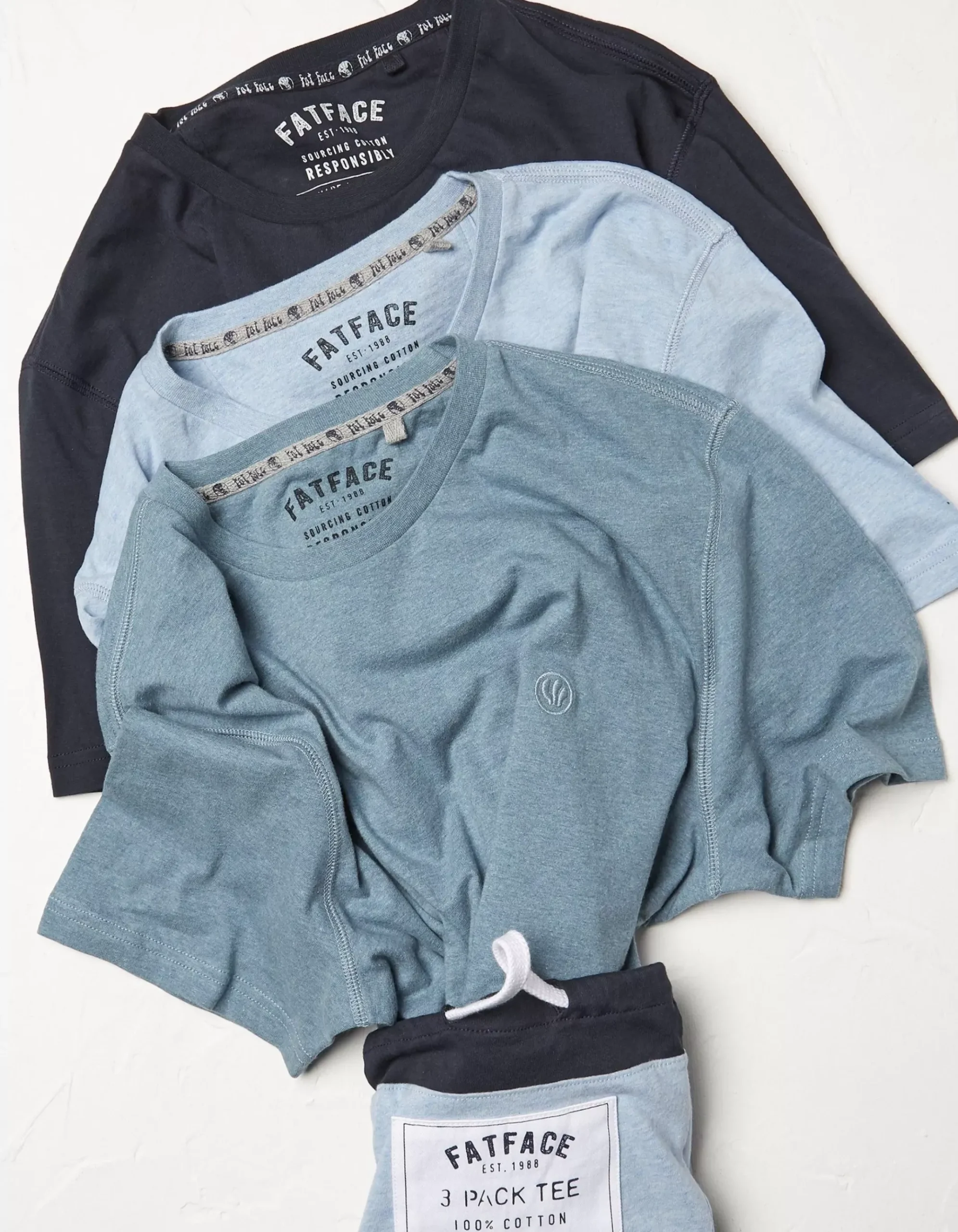 Three Pack Crew Neck T-Shirts